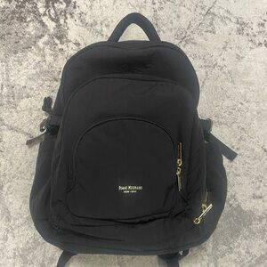 Isaac Mizrahi Black Backpack black and gold Accents